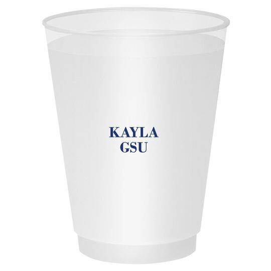 Name and College Initials Shatterproof Cups